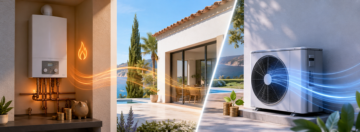 Comparativa entre caldera de gas y aerotermia en una vivienda de la Costa Blanca